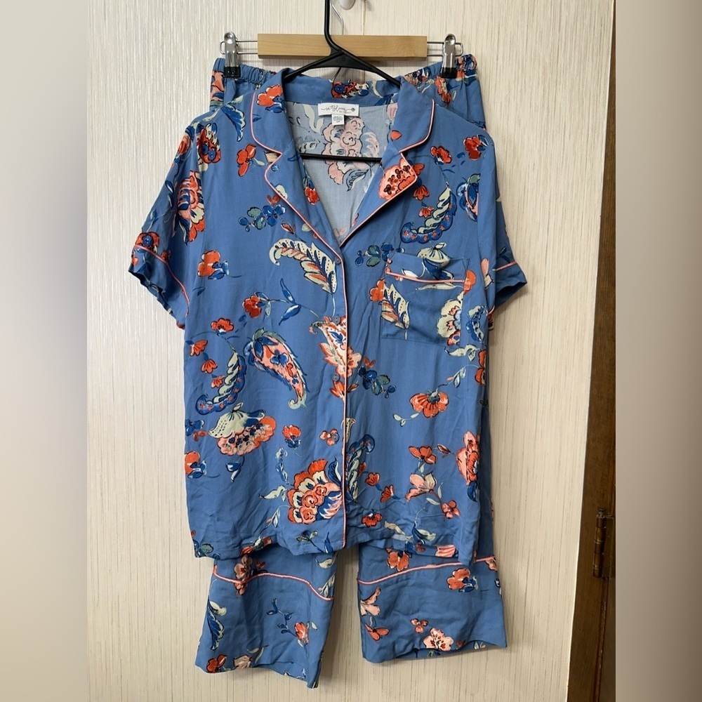 In Bloom by Jonquil Floral Blue Pajama Set